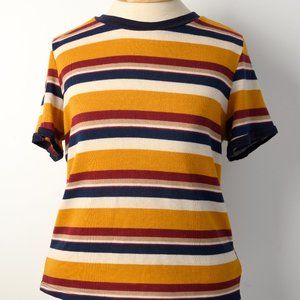 70's Style Striped Ringer Tee